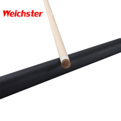 Weichster Medium Quality 58" 1/2 Black Billiard Pool Cue Set with Case Glove Protector