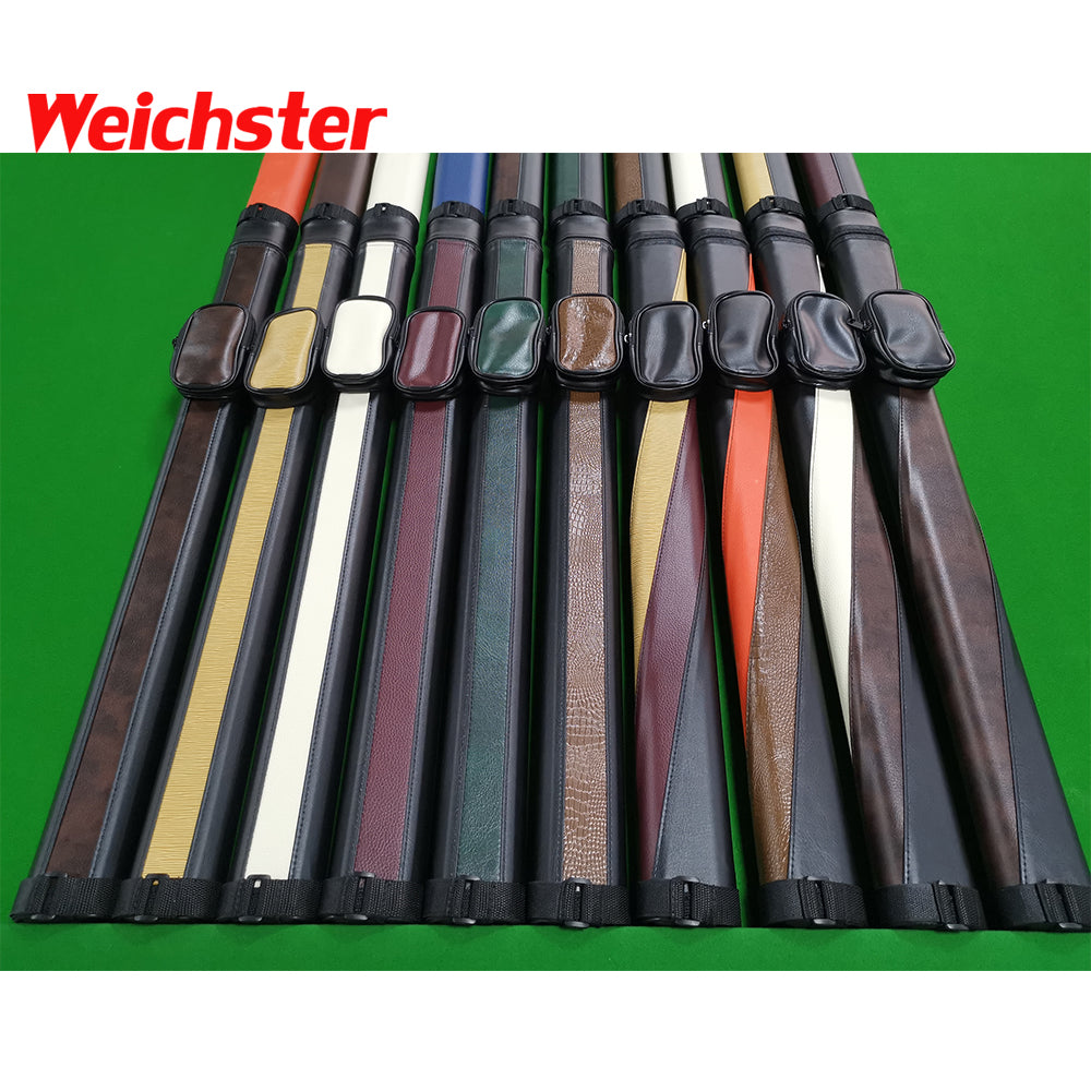 Weichster Mixture Model 1x1 Billiard Pool Cue Case Bag for 1 Butt 1 Shaft 2 Holes Mixture Color 1/2 Cue Case