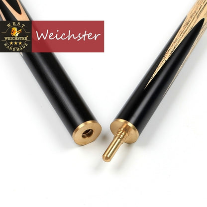 Weichster Platinum 3/4 Jointed Multi Spliced Maple Ebony Wood Butt Snooker Pool Cue