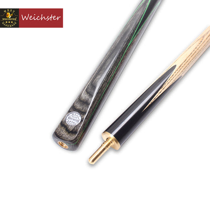 Weichster Handmade 3/4 Grey Ebony Snooker Pool Cue 8.5mm Small Tip Cue With Case Extensions
