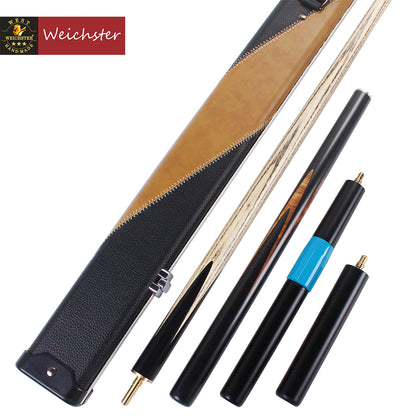 Weichster 60" Handmade 3/4 Ebony Snooker Cue 9.5mm With Aluminum PU Case Extensions