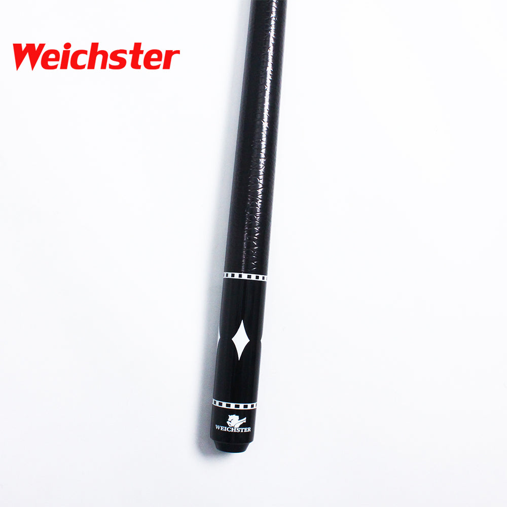 Weichster 3D Printing Billiard Pool Cue Stick 1/2 Full Black 58-1/2" 13mm Tip Cue on Tip Cue