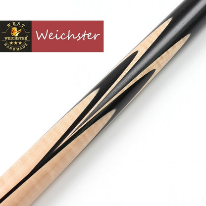 Weichster Platinum 3/4 Jointed Multi Spliced Maple Ebony Wood Butt Snooker Pool Cue