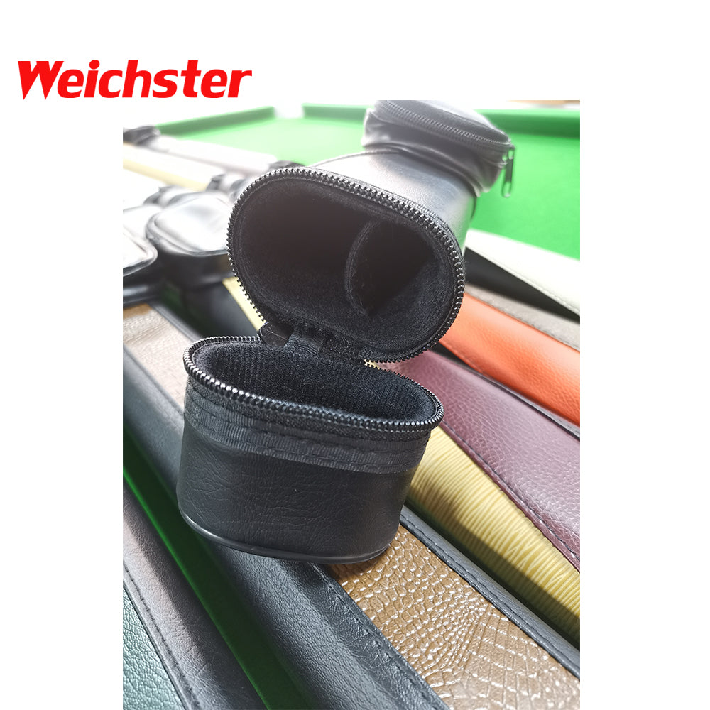 Weichster Mixture Model 1x1 Billiard Pool Cue Case Bag for 1 Butt 1 Shaft 2 Holes Mixture Color 1/2 Cue Case