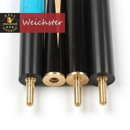 Weichster Platinum Maple Shaft 3/4 Jointed African Plain Ebony Snooker Pool Cue
