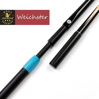 Weichster Platinum Maple Shaft 3/4 Jointed African Plain Ebony Snooker Pool Cue
