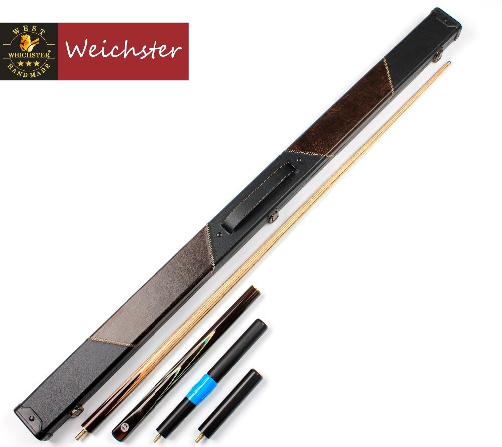 Weichster 3/4 Jointed Snooker Cue Handmade Ash Shaft RoseWood Pool Cues Case Extension