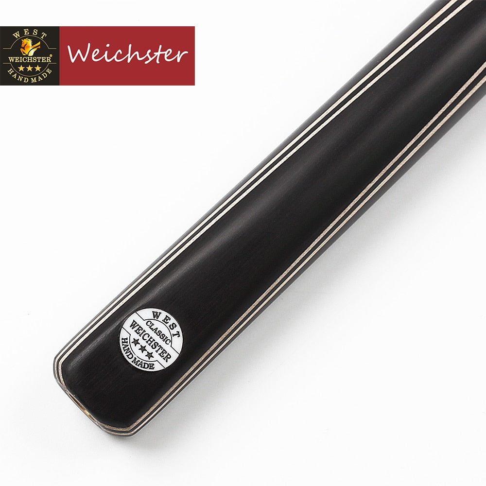 Weichster Hand Spliced 3/4 Jointed Snooker Cue with Case Extension Mini Butt