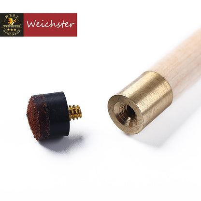 Weichster Canadian Maple Wood Shaft linen grip 57" 13mm Screw on Tip 1/2 Split Billiards Pool Cue Stick