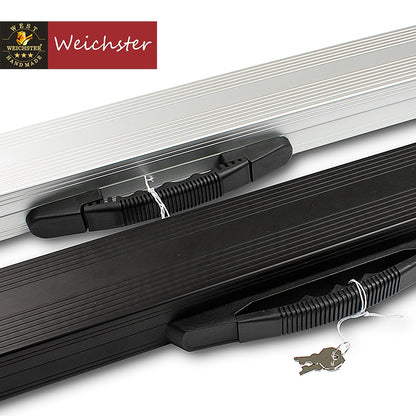Weichster One Piece Aluminum Snooker Cue Hard Case 60" With Locks With Chalk Space