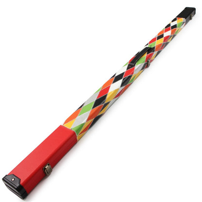 Weichster 1 Piece Harlequin Multi Color Diamond Patch Snooker Pool Hard Cue Case