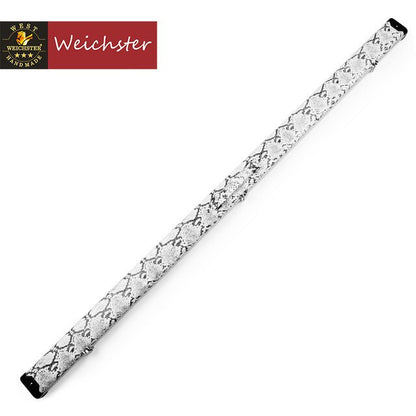 Weichster Halo One Piece Snooker Pool Cue Case 1pc Two Section Snake Skin White