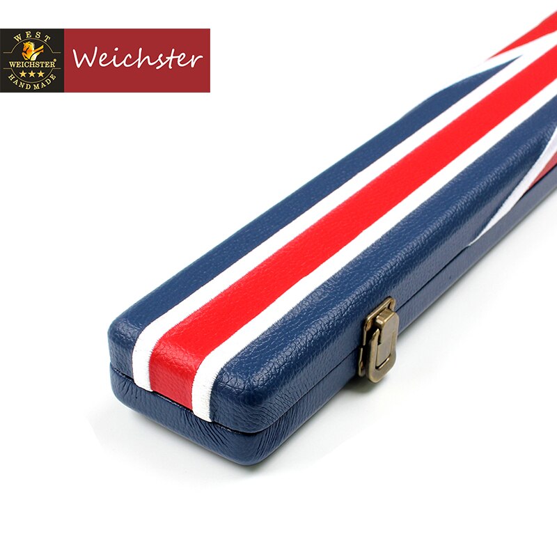Weichster Deluxe Quality 3/4 Union Jack Flag Design Snooker Cue Case With Chalk Space